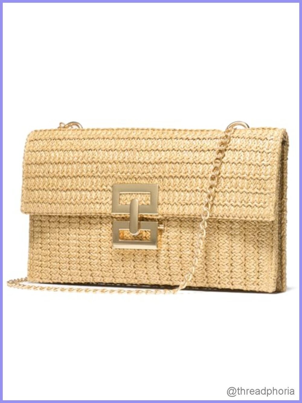 Straw Woven Crossbody Clutch Summer Beach Envelope Purse